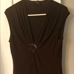 Women’s Sleeveless Dress - Brown - LG